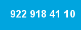 922 918 41 10 922 918 41 10